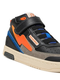 Biomecanics pantofi baieti 25-27 Napa Negro cu portocaliu