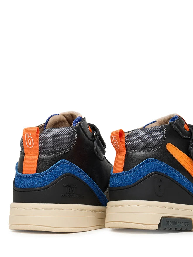 Biomecanics pantofi baieti 25-27 Napa Negro cu portocaliu