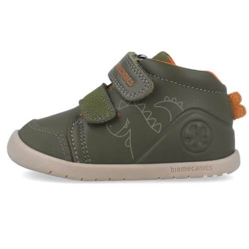 Biomecanics pantofi baieti Barefoot 24-26 Sauvage Militare cu dino