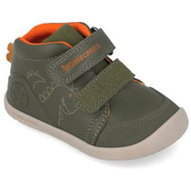 Biomecanics pantofi baieti Barefoot 19-23 Sauvage Militare cu dino