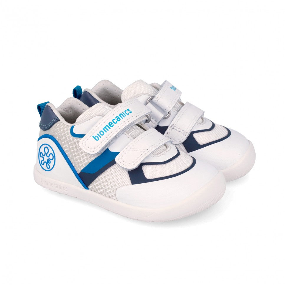 Biomecanics pantofi baieti  BAREFOOT 19-26 Rejilla Blanco Y Petrol Imagine principală a produsului