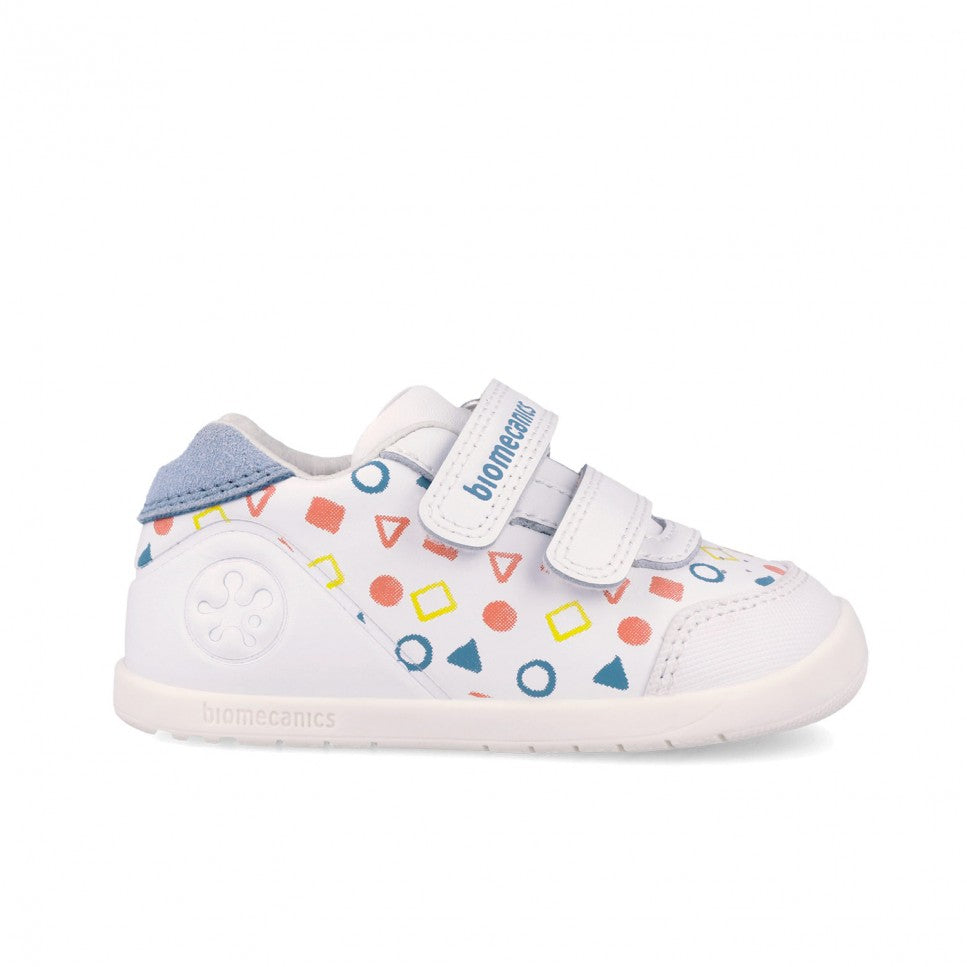 Biomecanics pantofi baieti  BAREFOOT 19-26 Napa Blanco forme geometrie Imagine secundară a produsului