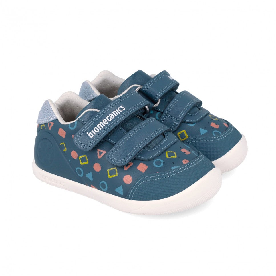 Biomecanics pantofi baieti  BAREFOOT 19-26 Sauvage Petrol forme geometrie