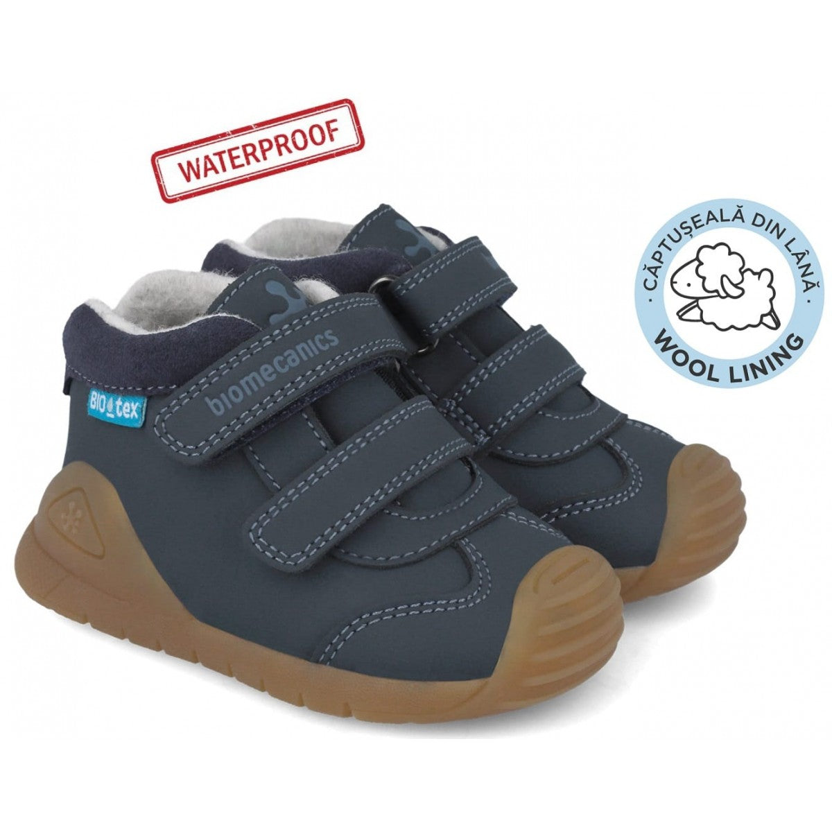 Biomecanics pantofi baieti captusiti 18-25 Nobuck Azul Marino Imagine principală a produsului
