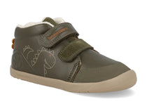 Biomecanics pantofi baieti captusiti Barefoot 19-23 Sauvage Militare cu dino
