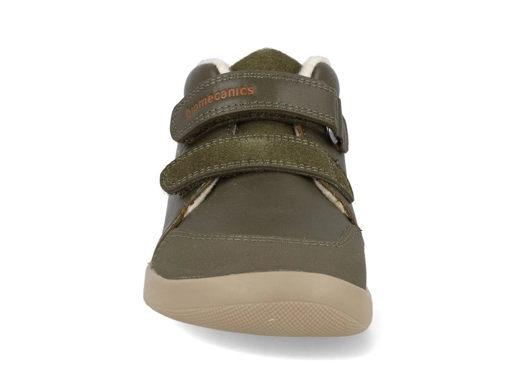 Biomecanics pantofi baieti captusiti Barefoot 24-26 Sauvage Militare cu dino