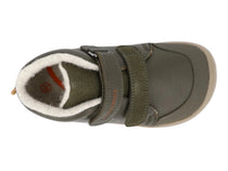 Biomecanics pantofi baieti captusiti Barefoot 19-23 Sauvage Militare cu dino