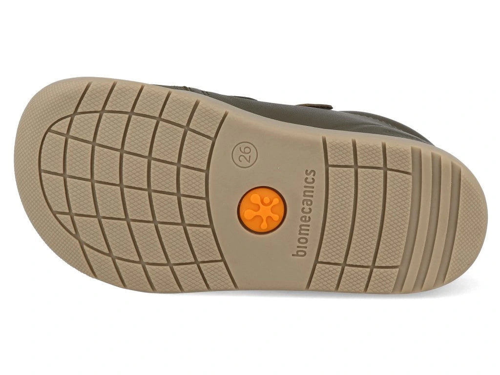 Biomecanics pantofi baieti captusiti Barefoot 19-23 Sauvage Militare cu dino