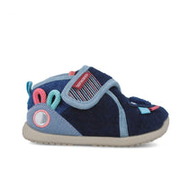 Biomecanics pantofi baieti de casa Primii Pasi 19-24 Mat Azul marino cu ursulet