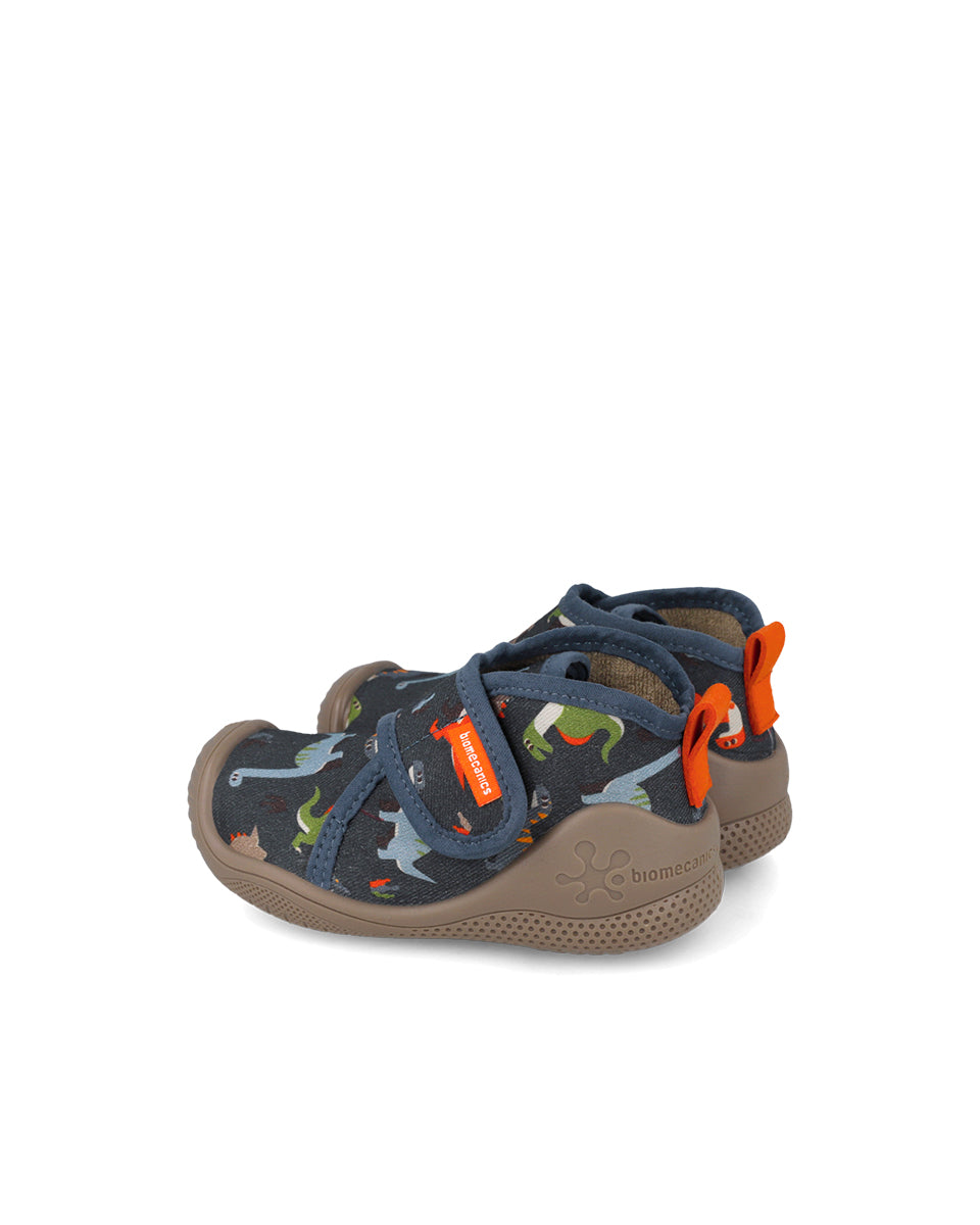 Biomecanics pantofi baieti de interior 18-24 Gabardina Azul Marino cu dino
