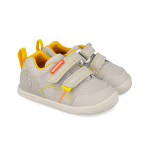 Biomecanics pantofi baieti din panza BAREFOOT 19-26 Pique Beige Y Amarillo