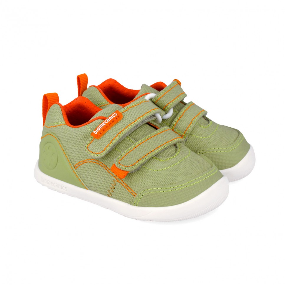 Biomecanics pantofi baieti din panza BAREFOOT 19-26 Pique Verde Imagine principală a produsului