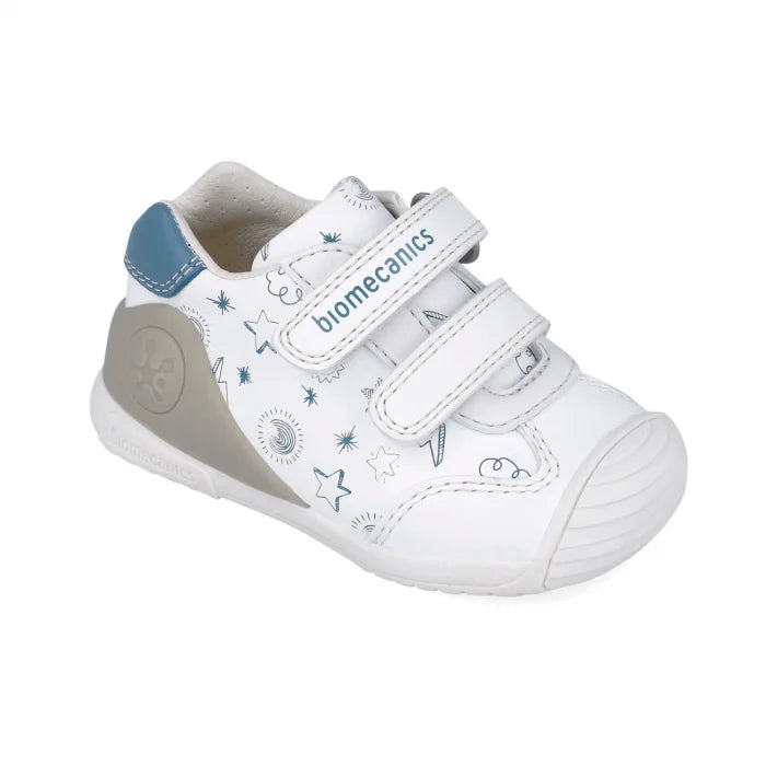 Biomecanics pantofi baieti sport 18-24 Napa Blanco y Indigo cu stele