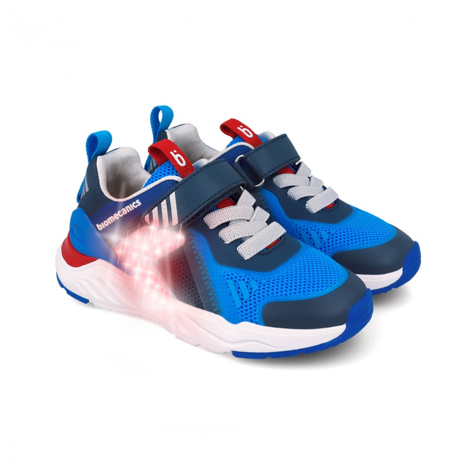 Biomecanics pantofi baieti sport cu LED 24-32 Rejilla Azul Imagine principală a produsului