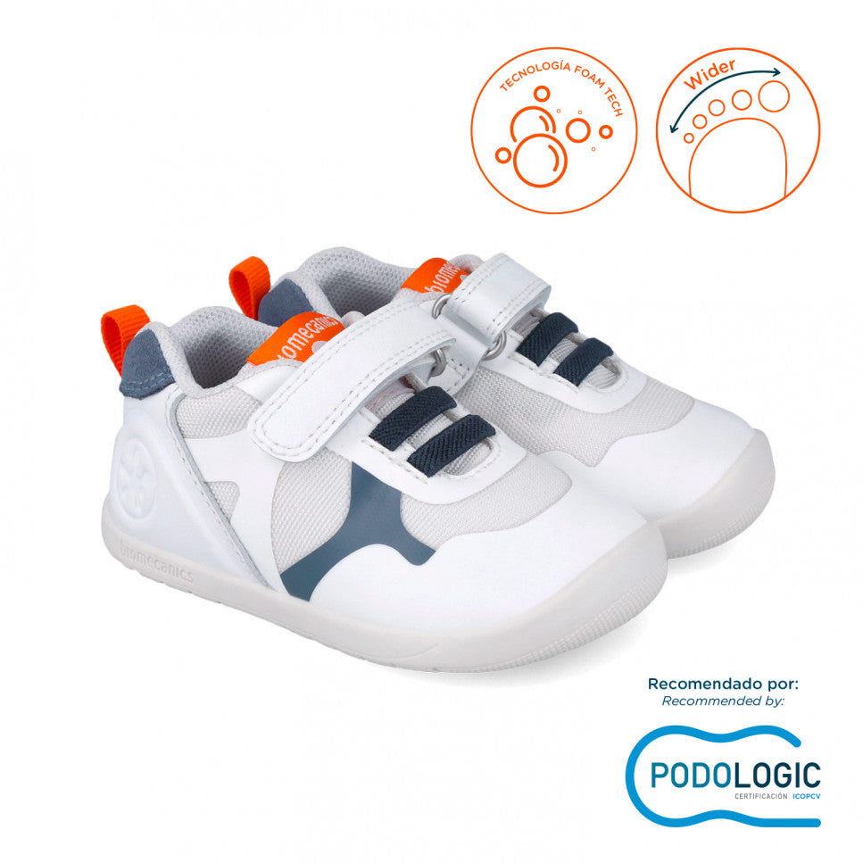 Biomecanics pantofi baieti sport Primii pasi 19-23 Rejilla Blanco Y Indigo