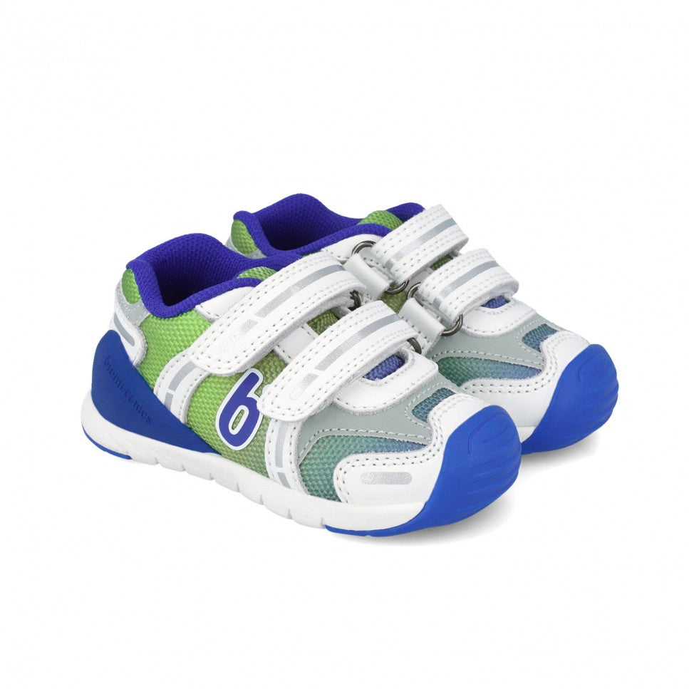 Biomecanics pantofi baieti sport Primii Pasi 19-25 Napa Blanco Y Royal