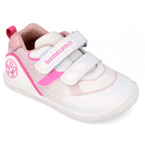 Biomecanics pantofi fete BAREFOOT 19-26 Rejilla Blanco Y Rosa