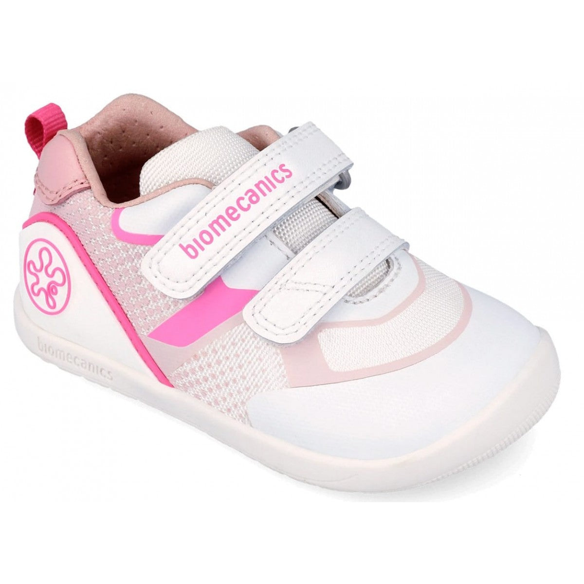 Biomecanics pantofi fete BAREFOOT 19-26 Rejilla Blanco Y Rosa