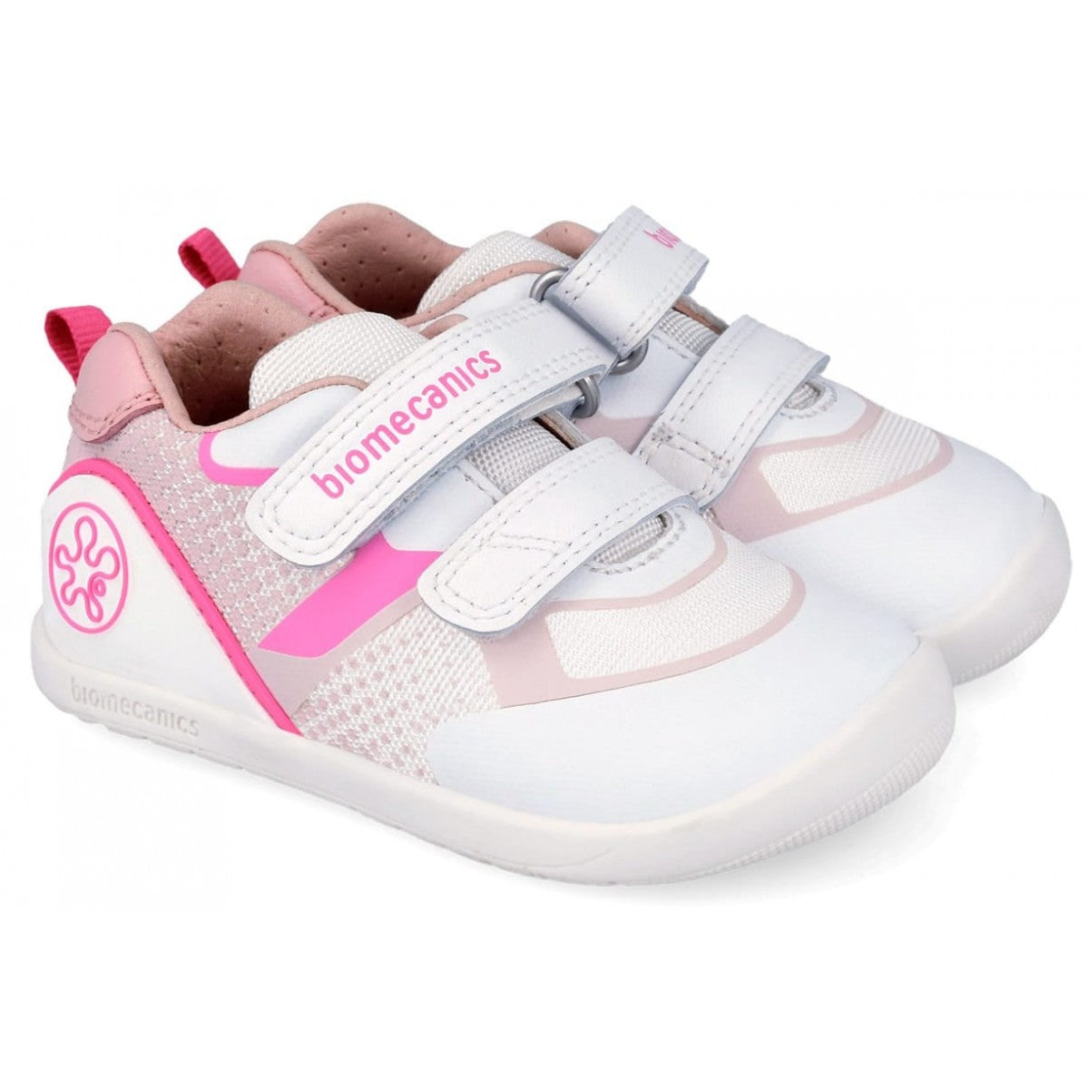 Biomecanics pantofi fete BAREFOOT 19-26 Rejilla Blanco Y Rosa Imagine principală a produsului