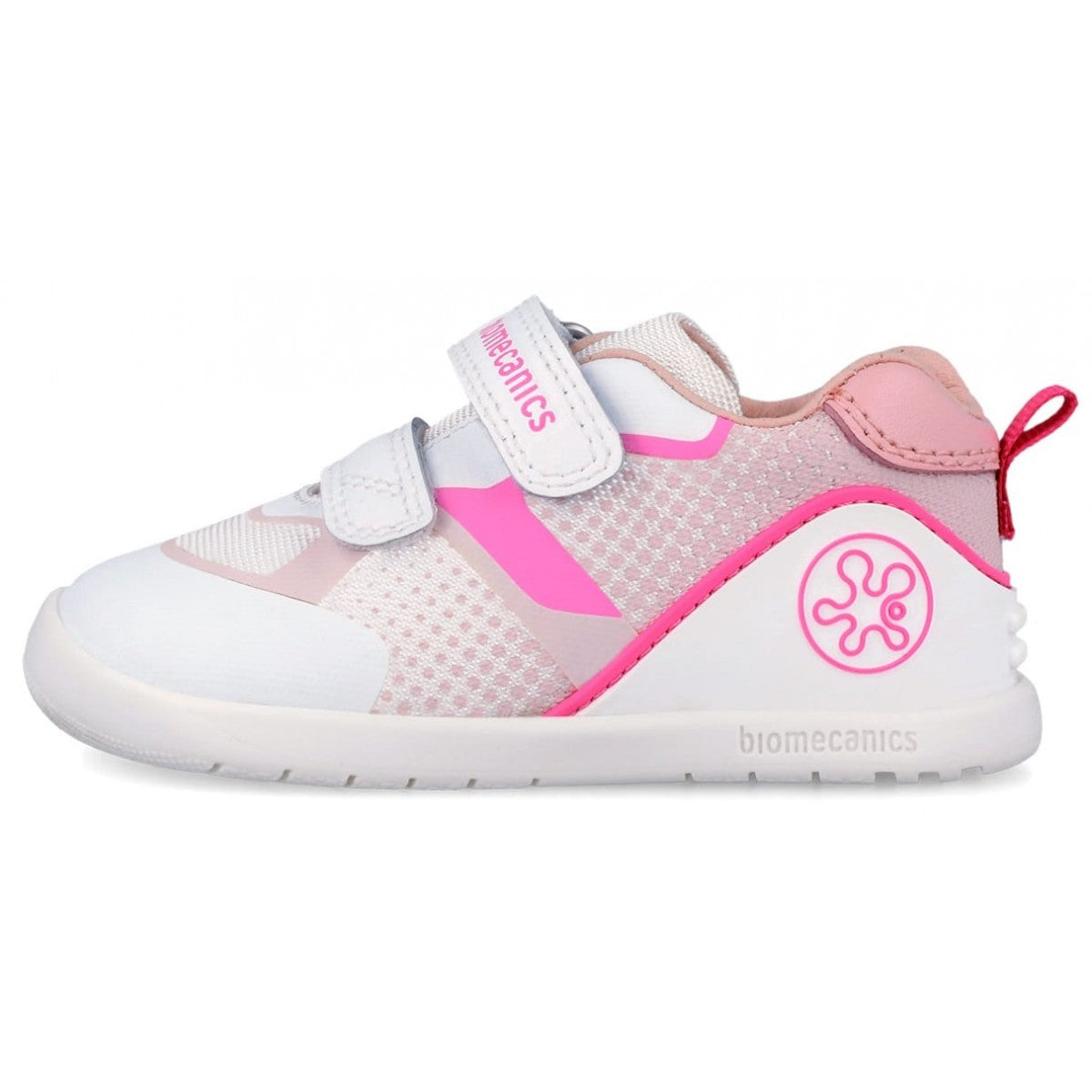 Biomecanics pantofi fete BAREFOOT 19-26 Rejilla Blanco Y Rosa