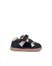 Biomecanics pantofi fete Barefoot 19-26 Sauvage Ocean cu paiete