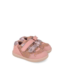 Biomecanics pantofi fete Barefoot 19-26 Sauvage Petalo cu inimioare si flori