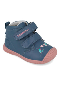 Biomecanics pantofi fete captusiti 18-25 Sauvage Petrol cu floare si colibri