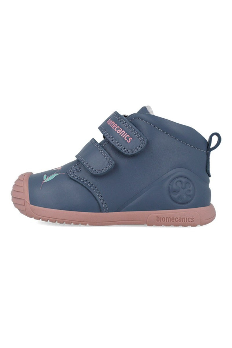 Biomecanics pantofi fete captusiti 18-25 Sauvage Petrol cu floare si colibri