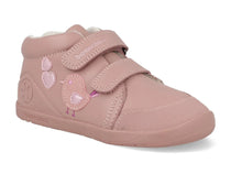 Biomecanics pantofi fete captusiti Barefoot 19-25 Sauvage Kiss cu pasare