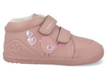 Biomecanics pantofi fete captusiti Barefoot 19-25 Sauvage Kiss cu pasare