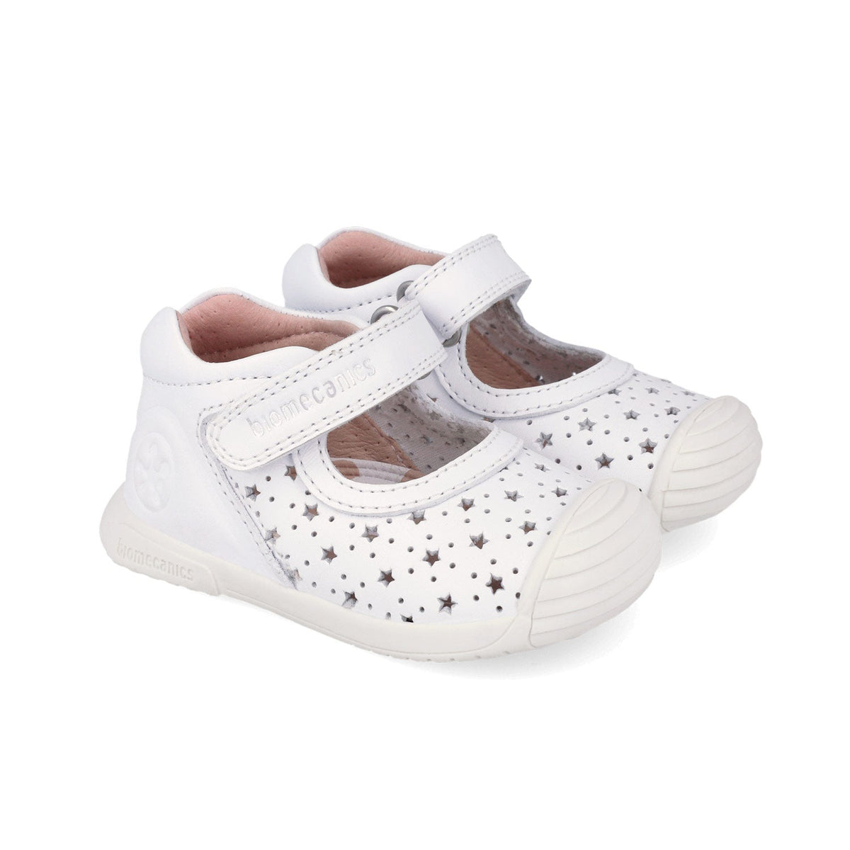 Biomecanics pantofi fete decupati 18-25 Sauvage Blanco cu stelute decupate