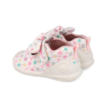 Biomecanics pantofi fete decupati din panza canvas First Steps 19-24 Lurex Blanco cu stelute