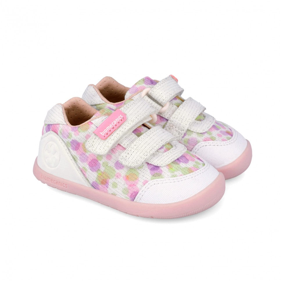 Biomecanics pantofi fete din panza BAREFOOT 19-26 Lurex Blanco Imagine principală a produsului