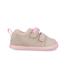 Biomecanics pantofi fete din panza BAREFOOT 20-25 Pique Beige Y Rosa