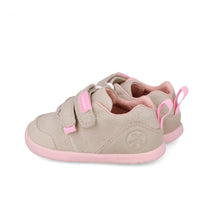 Biomecanics pantofi fete din panza BAREFOOT 20-25 Pique Beige Y Rosa