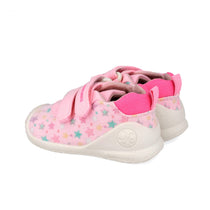 Biomecanics pantofi fete din panza canvas First Steps 18-24 Lurex Rosa cu stelute