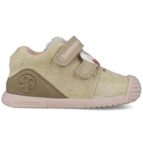 Biomecanics pantofi fete necaptusiti 18-25 Serraje laminado Latte machiato cu iepuras