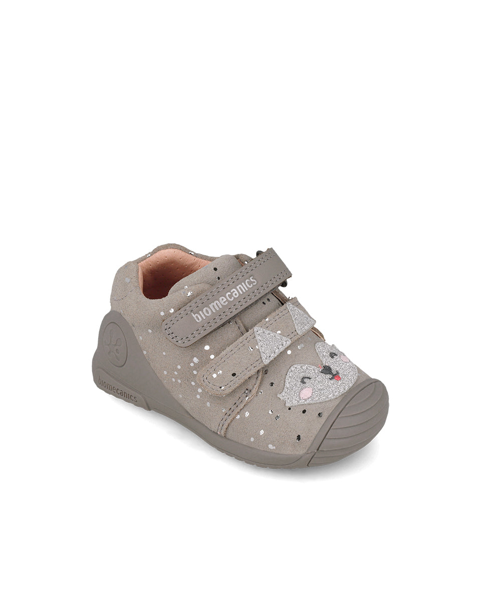 Biomecanics pantofi fete 18-25 Serraje Laminado Grigio cu Raton