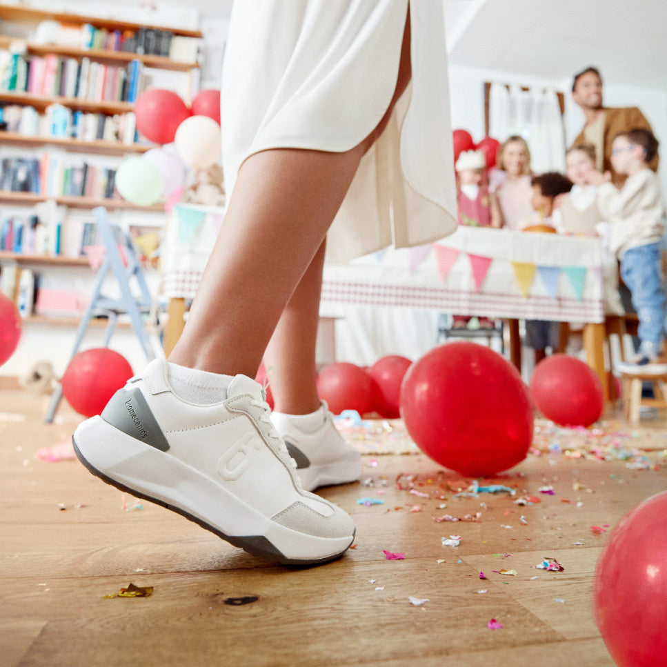 Biomecanics pantofi fete sport Cone-Tech 36-41 Napa Y Serraje Blanco Y Ivory