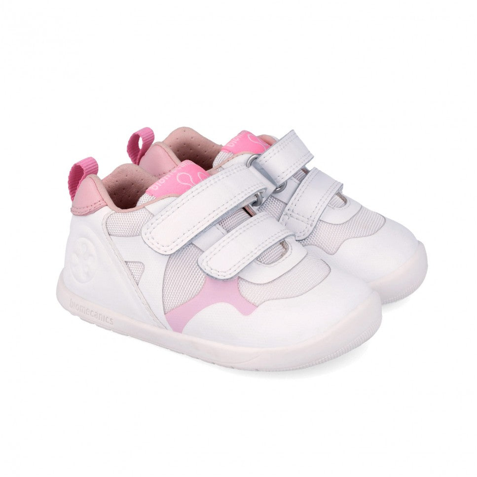 Biomecanics pantofi fete sport First Steps Barefoot 19-26 Blanco Y Rosa Imagine principală a produsului