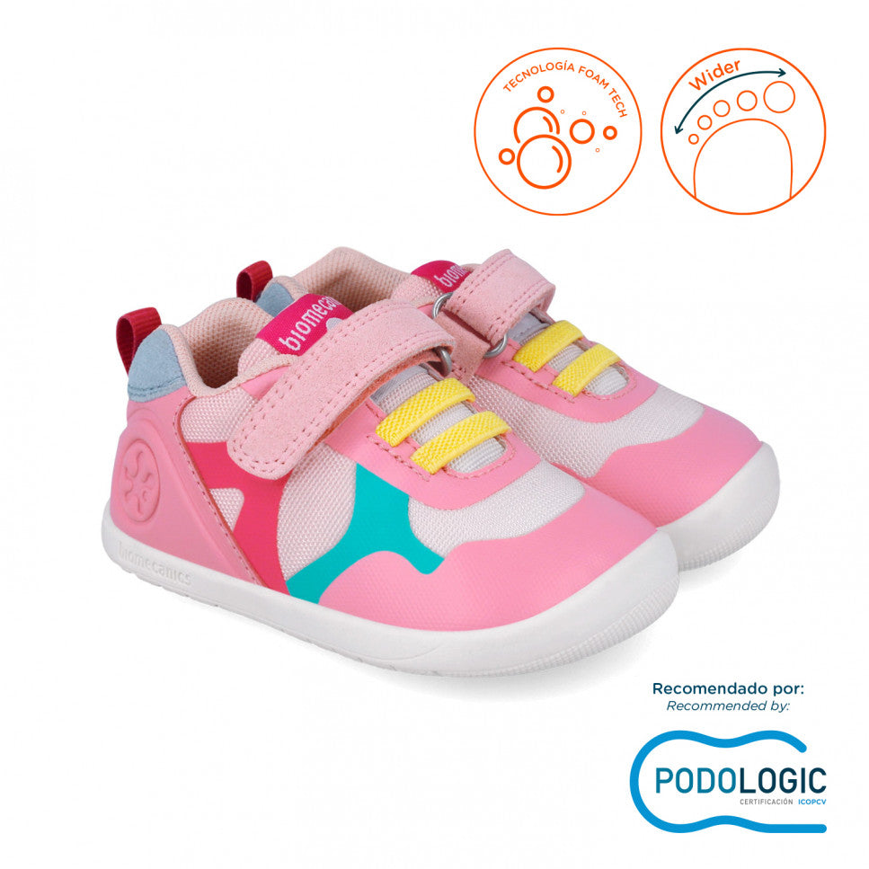 Biomecanics pantofi fete sport Primii pasi 19-23 Rejilla Rosa Y Magnolia Imagine principală a produsului