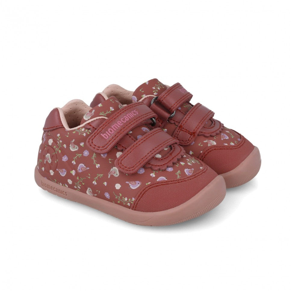Biomecanics pantofi fetite Barefoot 19-24 Sauvage Miller cu pasari