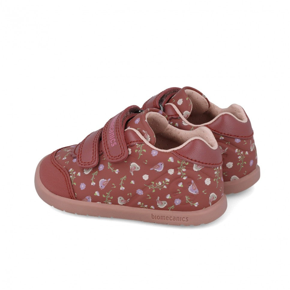 Biomecanics pantofi fetite Barefoot 19-23 Sauvage Miller cu pasari Imagine secundară a produsului