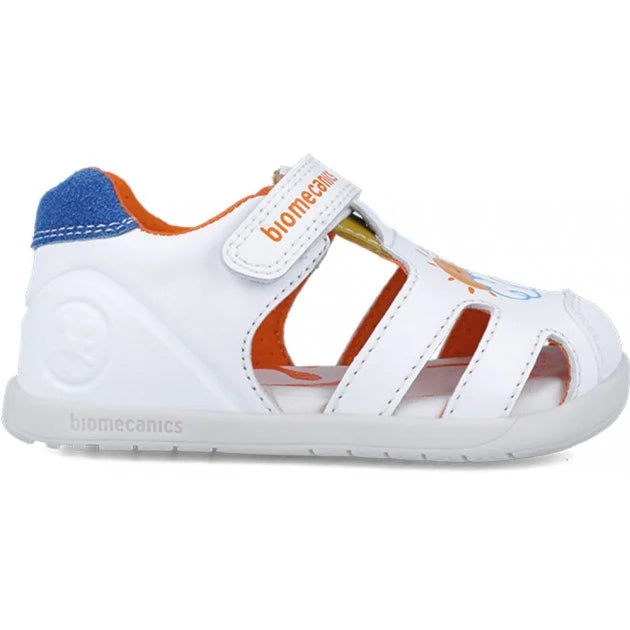 Biomecanics sandale baieti 19-23 Napa Blanco Y Azul cu soare si nori
