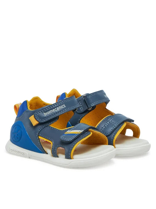 Biomecanics sandale baieti 19-25 Sauvage Petrol cu galben