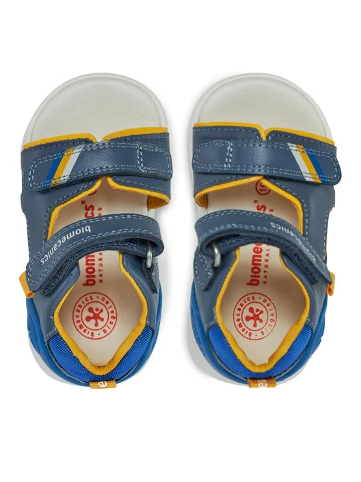 Biomecanics sandale baieti 19-25 Sauvage Petrol cu galben