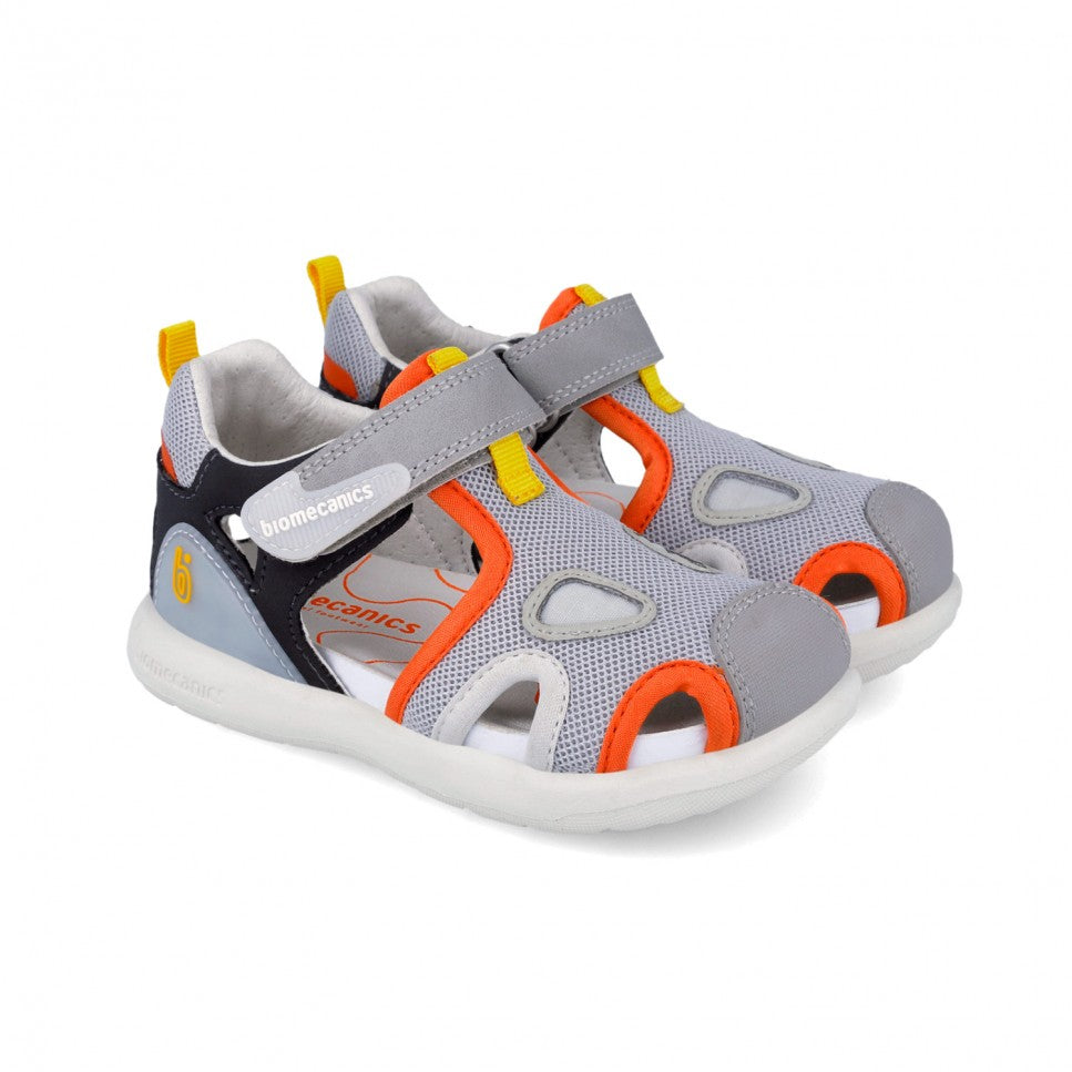 Biomecanics sandale baieti 25-34 Rejilla Gris Y Naranja Imagine principală a produsului