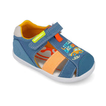 Biomecanics sandale baieti Barefoot din panza canvas 19-26 Pique Jeans cu masina