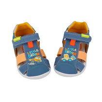 Biomecanics sandale baieti Barefoot din panza canvas 19-26 Pique Jeans cu masina