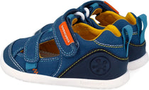 Biomecanics sandale baieti Barefoot din panza canvas 19-26 Pique Petrol